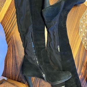 Valdini Celeste 8.5 Women's Black Calfskin Leather/Stretch Leather Boots